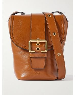 Chloé Camera Leather Shoulder Bag - Brown