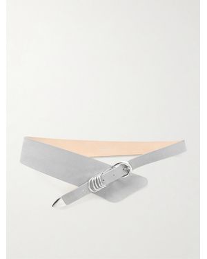 DEHANCHE Alcott Suede Belt - White
