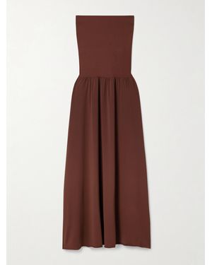 Eres Oda Strapless Stretch-Jersey Maxi Dress - Brown