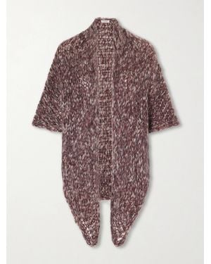 Brunello Cucinelli Mohair-Blend Poncho - Red