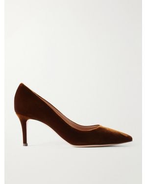Gianvito Rossi Gianvito 70 Velvet Pumps - Brown