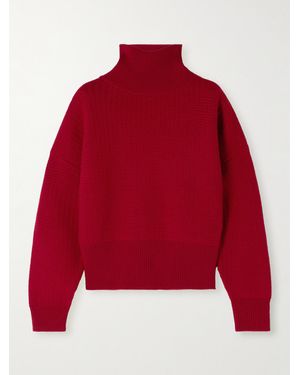 Max Mara Bessica Pullover Aus Einer Woll-Kaschmirmischung Mit Stehkragen - Rot