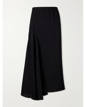 Sharon Wauchob Tria Asymmetric Duchesse-Satin Midi Skirt - Black
