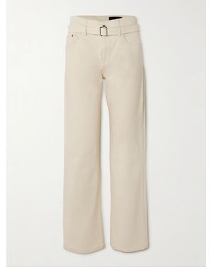 Proenza Schouler Ellsworth Belted High-rise Straight-leg Jeans - Natural