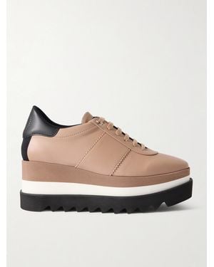Stella McCartney Sneak-Elyse Vegan Platform Sneakers - Natural