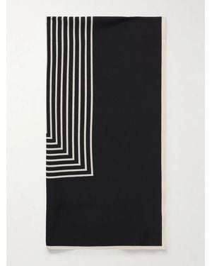 TOTEME Monogram Silk Scarf - Black