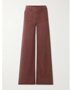 Mother The Patch Pocket Undercover Sneak High-Rise Wide-Leg Jeans - Purple