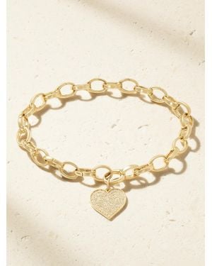Sydney Evan Heart 14-Karat Diamond Bracelet - Natural