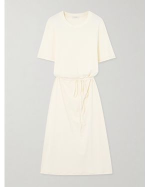 Lemaire Belted Cotton-Jersey Midi Dress - Natural