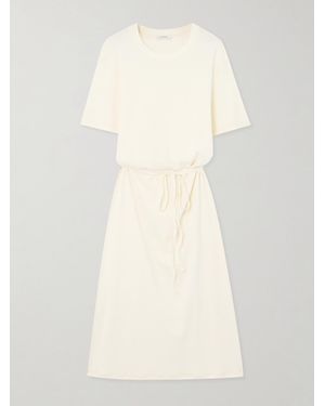 Lemaire Belted Cotton-Jersey Midi Dress - Natural