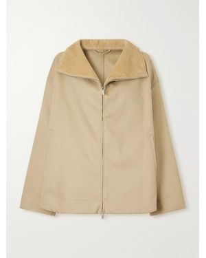 TOTEME Zipped Country Waxed-Cotton Jacket - Natural