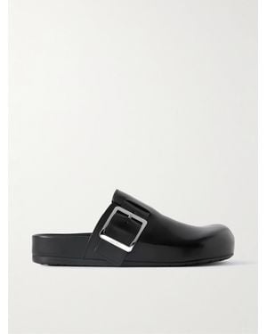 Loewe Ease Clogs Aus Leder Mit Schnalle - Schwarz