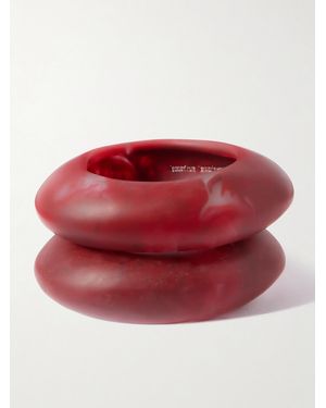 Dinosaur Designs Rock Medium Set Of Two Resin Bangles - Rot
