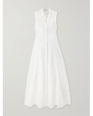 Emporio Sirenuse Miralda Guipure-Lace Maxi Shirt Dress - White
