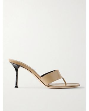 Christen Helix 75 Leather Thong Sandals - Natural