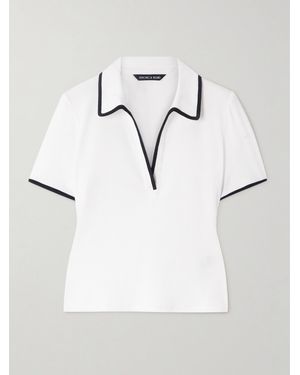 Veronica Beard Kearney Oberteil Aus Gerippter Stretch-Baumwolle Mit Polokragen - Grau