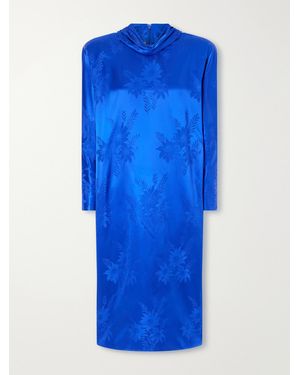 Valentino Garavani Silk-Blend Jacquard Midi Dress - Blue