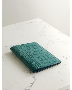 Smythson Protège-Passeport En Cuir Effet Croco Mara - Vert