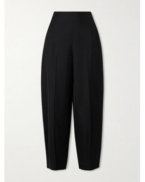 FFORME Yvette Twill Barrel-Leg Trousers - Black