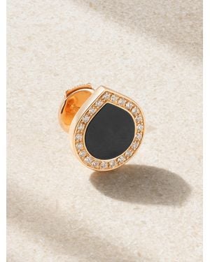 Repossi Antifer 18-Karat Rose, Onyx And Diamond Single Earring - Natural