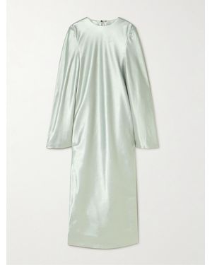 Calvin Klein Alba Duchesse-Satin Midi Dress - White