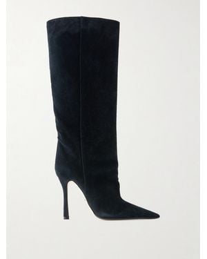 Gucci Suede Knee Boots - Black