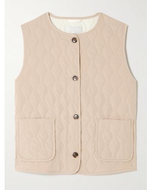 Varley Quilted Padded Twill Vest - Natural
