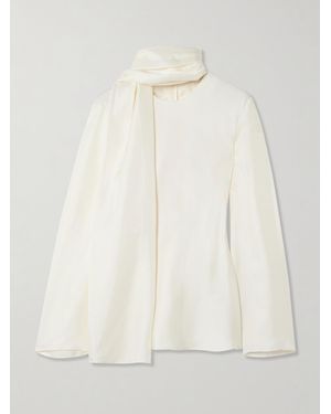 Rohe Hemd Aus Seidensatin Zum Binden - Natur