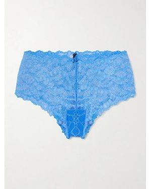 Kiki de Montparnasse Mon Cheri Lace Briefs - Blue