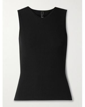 Skims Soft Lounge V Neck Tank – Onyx – Tanktop - Schwarz