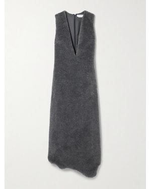 Gabriela Hearst Orstone Asymmetric Wool, Silk And Cashmere-Blend Maxi Dress - Grey