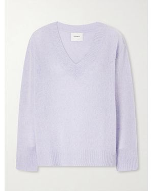 Lisa Yang Leona Cashmere And Silk-Blend Sweater - Purple