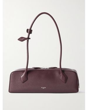 Alaïa Le Teckel Textured-Leather Shoulder Bag - Purple
