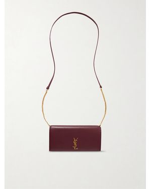 Saint Laurent Cassandre Strap Leather Phone Case - Red