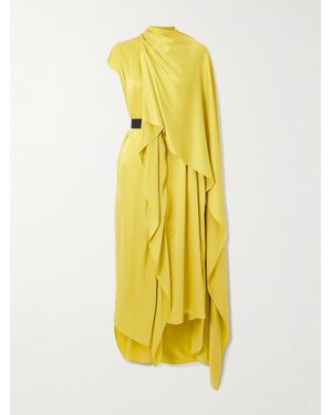 ROKSANDA Layered Asymmetric Silk-Satin Gown - Yellow