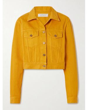Gabriela Hearst Bronte Recycled-Denim Jacket - Yellow