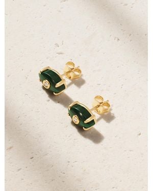 Sydney Evan 14-Karat, Malachite And Diamond Earrings - Natural