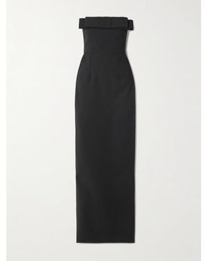 The New Arrivals Ilkyaz Ozel Sisu Bow-Embellished Crepe Midi Dress - Black