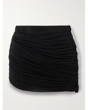 Magda Butrym Ruched Stretch-Jersey Mini Skirt - Black