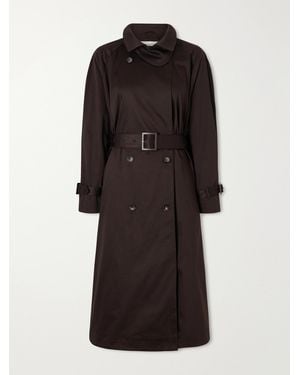 Nour Hammour Marchand Cotton-Blend Trench Coat - Black