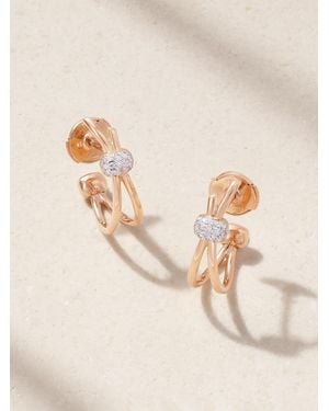 Pomellato Together Ohrringe Aus 18 Karat Roségold Mit Weißer Rhodiumauflage Und Diamanten - Natur