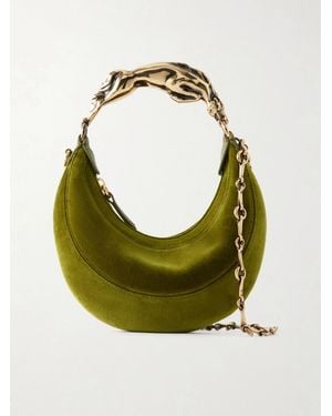Chloé Chain Horse Velvet Top-Handle Bag - Green