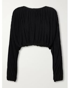 Heirlome Micka Jersey Draped Blouse - Black