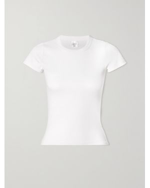 Leset Kelly Ribbed Stretch-Cotton Jersey T-Shirt - White