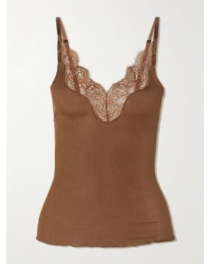 Saint Laurent Sleeveless Tops - Brown