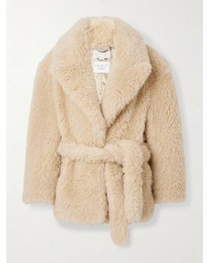 Stella McCartney Wool-Blend Fleece Coat - Natural