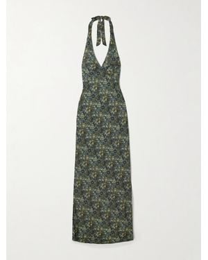 Faithfull the Brand Robe Longue Dos Nu En Tissu À Imprimé Fleuri Soame - Vert