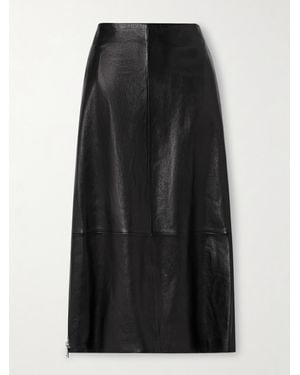 Brandon Maxwell The Avery Midirock Aus Leder - Schwarz