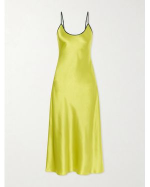 Comme Si Silk-Charmeuse Midi Dress - Yellow