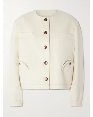 Blazé Milano Gliss Wool-Blend Felt Jacket - Natural